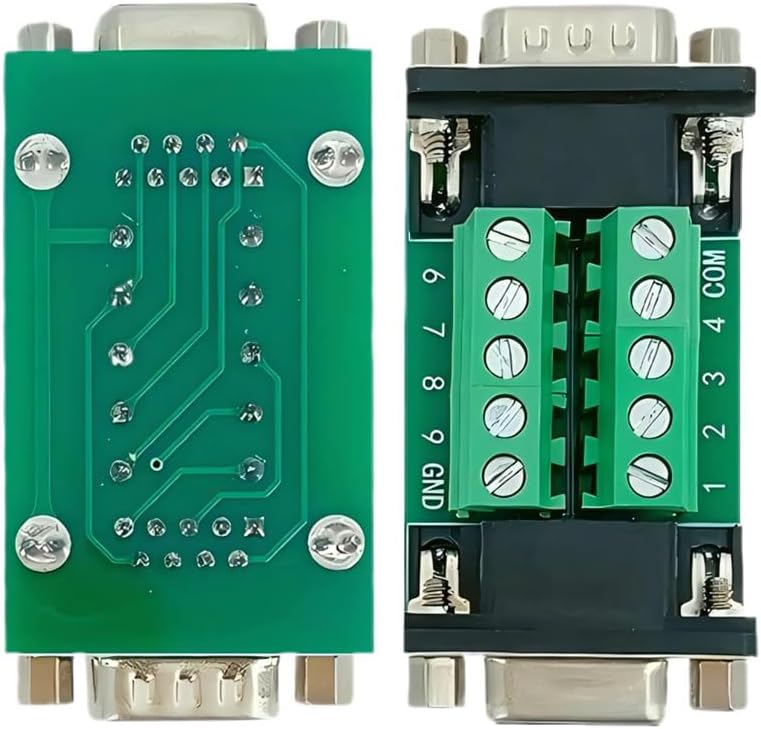 Willwewon 2PCS DB9 Female and Male Connector in One Breakout Board,RS232 D-SUB Serial to 9-pin Port Terminal Adapter Module - Image 3